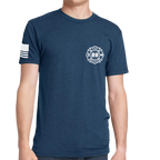 Custom Fire/Rescue Shirt - Blue with White Lettering