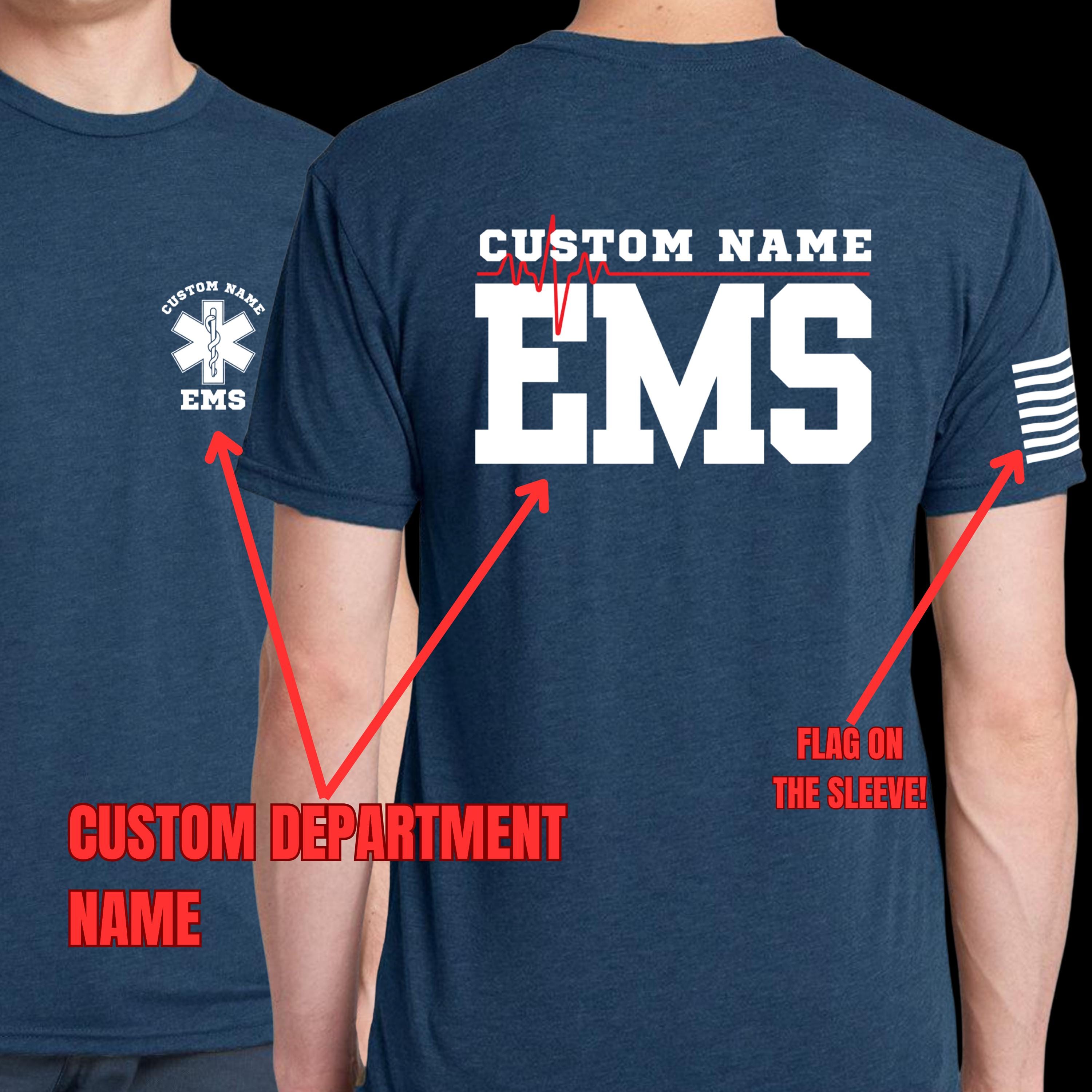 Custom EMS Shirt with Red Design
