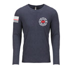 Custom Fire/Rescue Shirt - Blue with White and Red Lettering