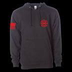 Custom Fire/Rescue Shirt - Black with Red Lettering