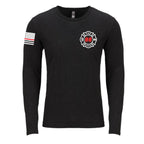 Custom Fire/Rescue Shirt - Black with White and Red Lettering