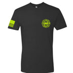 Custom Fire/Rescue Shirt - Black with Yellow Lettering