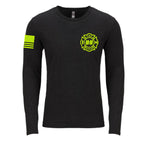Custom Fire/Rescue Shirt - Black with Yellow Lettering