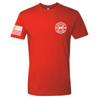 Custom Fire/Rescue Shirt - Red with White Lettering