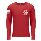 Custom Fire/Rescue Shirt - Red with White Lettering