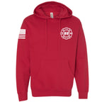 Custom Fire/Rescue Shirt - Red with White Lettering