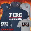 Fire/Rescue Shirt with Flag on Sleeve