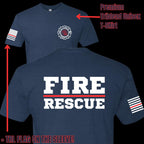 Fire/Rescue Shirt with Flag on Sleeve