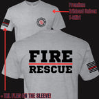 Fire/Rescue Shirt with Flag on Sleeve