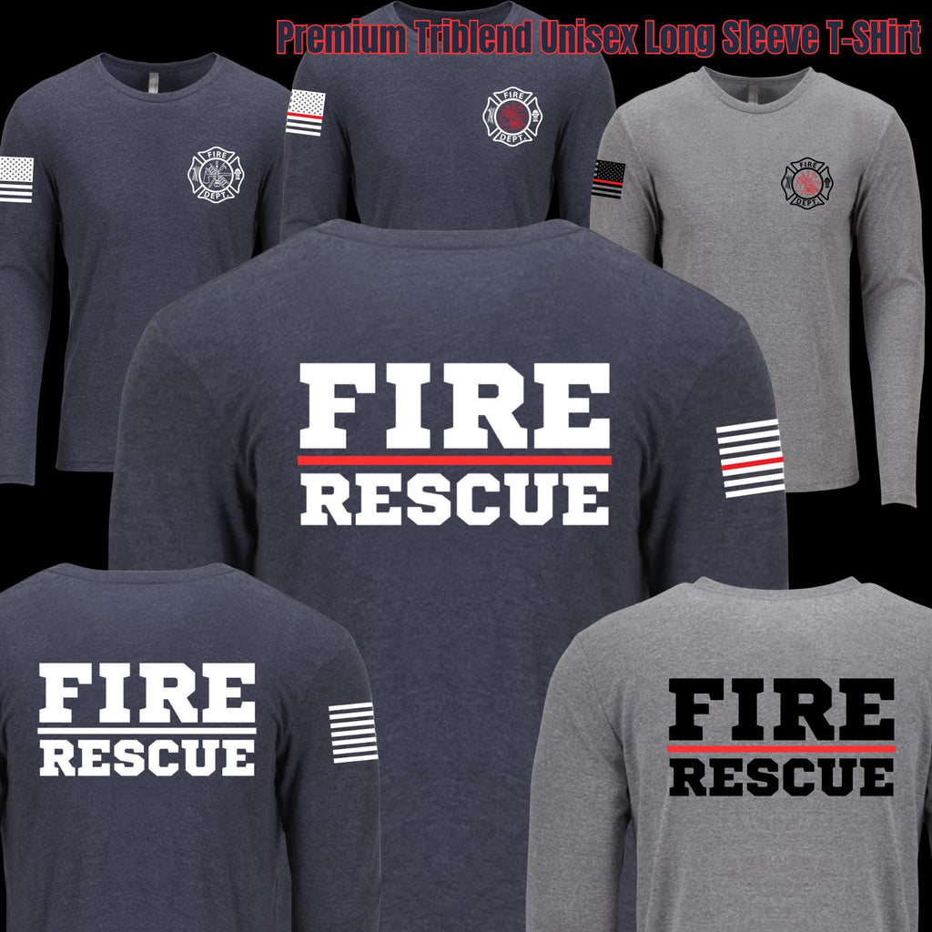 Fire/Rescue Shirt with Flag on Sleeve