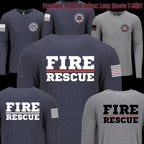 Fire/Rescue Shirt with Flag on Sleeve